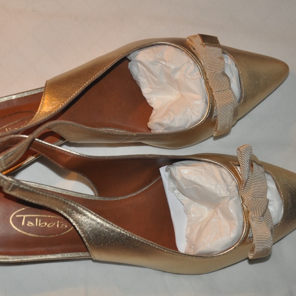 Talbots Women's Pointed-Toe Heels, Gold
